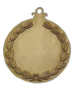 Back of antique sports medal