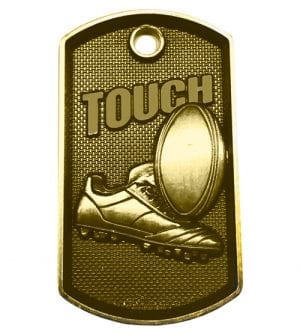 Touch Rugby Medal - Dog Tag
