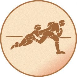 Rugby Bronze Metal – 25mm