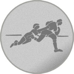 Rugby Silver Metal – 25mm