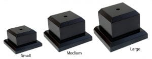 Alternative view of Satin Black Square Bases