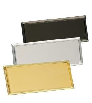 Alternative view of Straight Rectangle Badge - Small Black/Gold/Silver