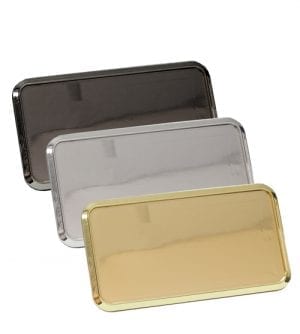 Alternative view of Rounded Rectangle Badge – Large Black/Gold/Silver