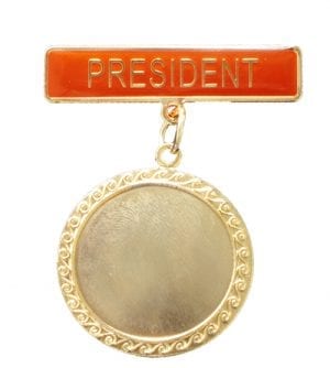 Red President Badge & Centre Holder
