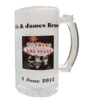 Alternative view of Glass Beer Mug - Frosted