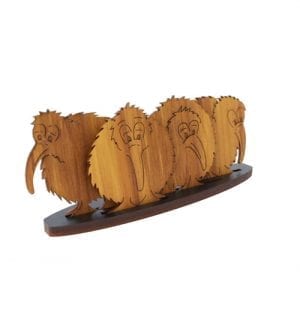 Rimu Coaster Set - Kiwi Cartoon