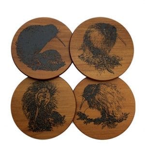Kauri Coaster Set - Kiwi