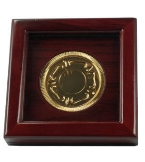 Wood Display Box With Medal