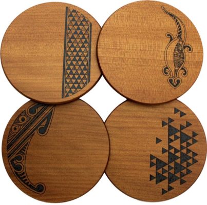 Kauri & Paua Coaster Set - Mixed