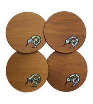 Kauri & Paua Coaster Set - Kiwi