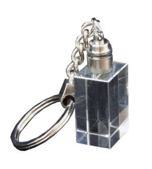 Crystal Block Keyring
