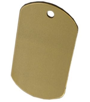 Blank Dog Tag - Brass