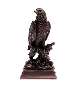 Perched Bronze Eagle