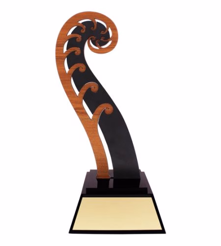 Plate Koru Standing Koru with Base | TrophyCentre