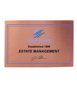Premium Plaque - Copper With Full Colour