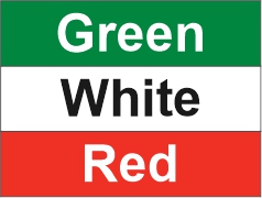Green - White - Red