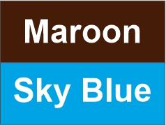 Maroon - Sky Blue