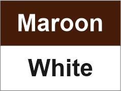 Maroon - White