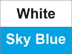 White - Sky Blue