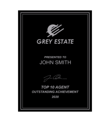 Black & Silver Plate