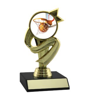 Ribbon Accent Holder - Basketball